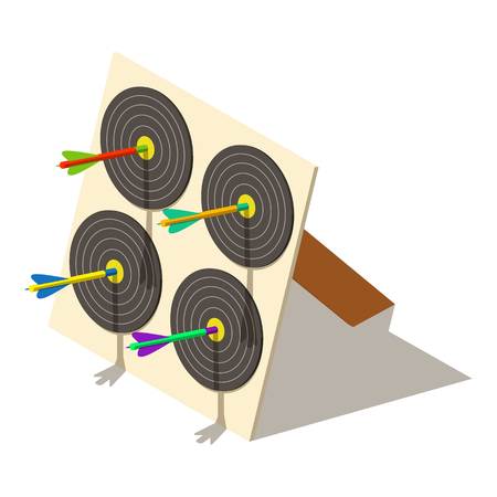 Sport target icon, isometric style.のイラスト素材