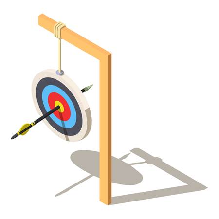 Aim icon, isometric style.のイラスト素材