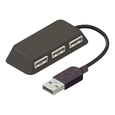 Flash drive icon, isometric styleのイラスト素材