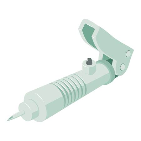 Isometric illustration of clinical syringe vector icon for web.のイラスト素材