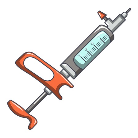 Clinical syringe icon, cartoon styleのイラスト素材
