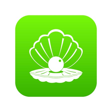 Pearl in a sea shell iconのイラスト素材