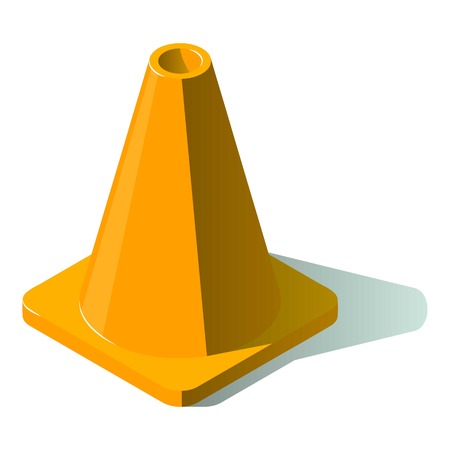 Traffic cone icon, isometric style.のイラスト素材