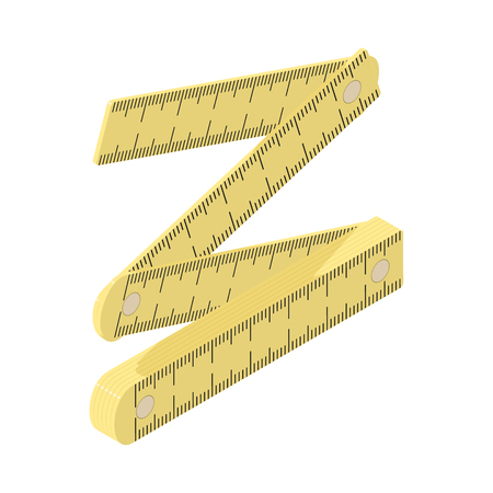 Long ruler icon, isometric style.のイラスト素材