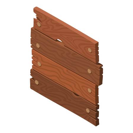 Fence icon, isometric style.のイラスト素材