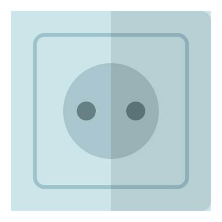 Electricity socket icon. Flat illustration of electricity socket vector icon for webのイラスト素材