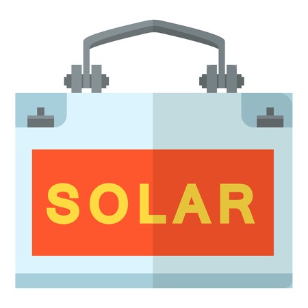 Solar generation icon. Flat illustration of solar generation vector icon for webのイラスト素材