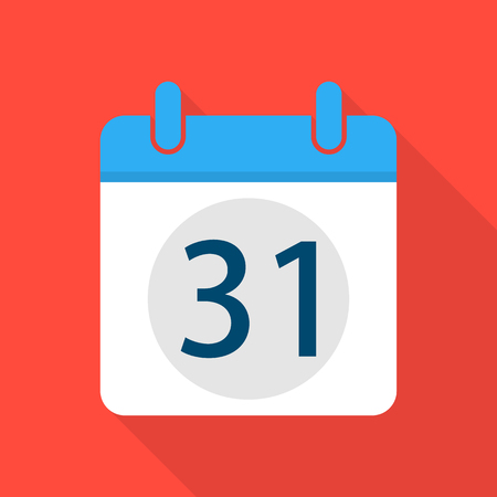 Date calendar icon, flat style.のイラスト素材