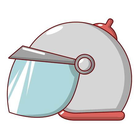 Motorcycle helmet scooter icon, cartoon styleのイラスト素材