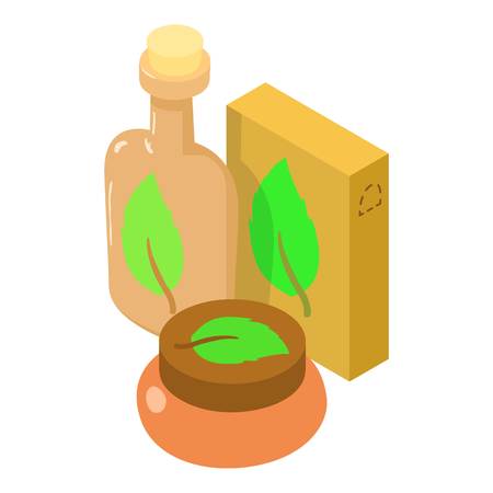 Cosmetic icon, isometric styleのイラスト素材