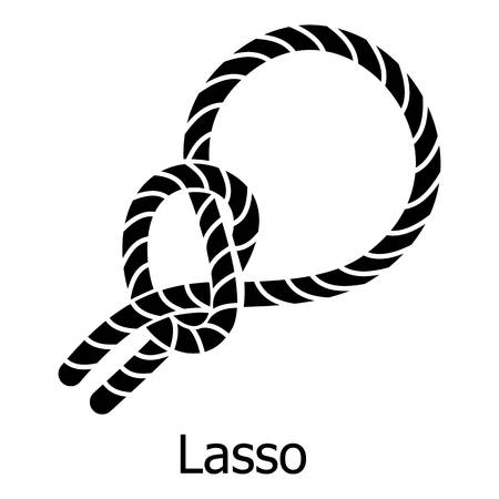 Lasso icon, simple black styleのイラスト素材