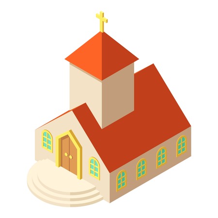 Eastern church icon, isometric style illustration.のイラスト素材