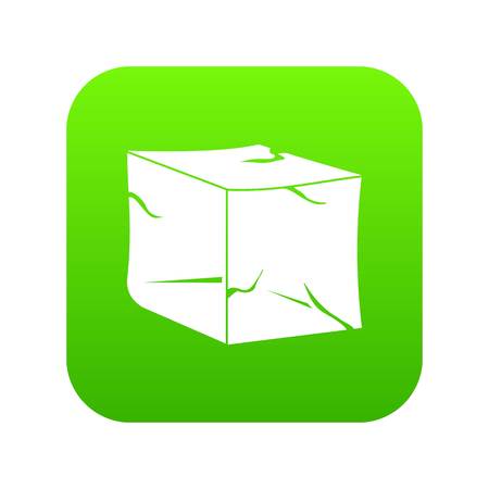 Ice icon digital green for any design isolated on white vector illustrationのイラスト素材