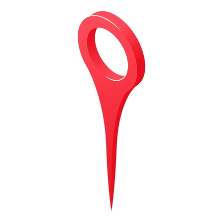 Trip pin icon. Isometric illustration of trip pin vector icon for webのイラスト素材