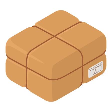 Packaging box icon. Isometric illustration of packaging box vector icon for webのイラスト素材