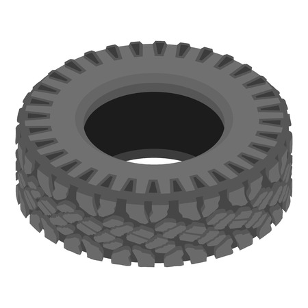 Motoring tyre icon. Isometric illustration of motoring tyre vector icon for webのイラスト素材