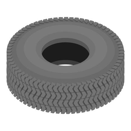Rubber tire icon, isometric styleのイラスト素材