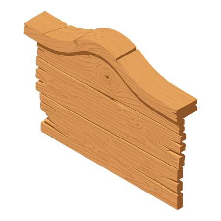 Vintage signboard icon. Isometric illustration of vintage signboard vector icon for webのイラスト素材