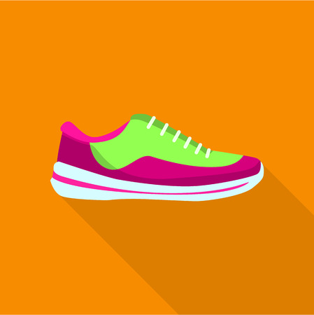 Sneaker icon, flat styleのイラスト素材
