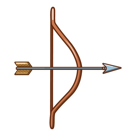 Weapon bow icon, cartoon style.のイラスト素材