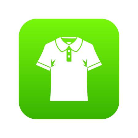 Men polo shirt icon digital greenのイラスト素材