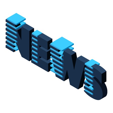Modern news icon. Isometric illustration of modern news vector icon for webのイラスト素材