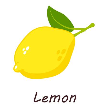 Lemon icon. Isometric illustration of lemon vector icon for webのイラスト素材