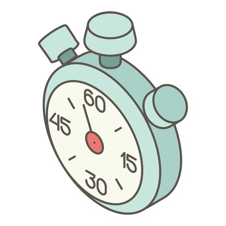 Stopwatch icon. Isometric illustration of stopwatch vector icon for web