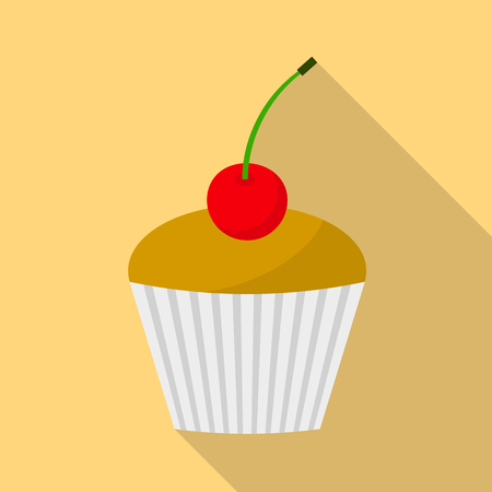 Muffin icon. Flat illustration of muffin vector icon for webのイラスト素材