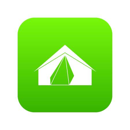 Open tent icon digital green for any design isolated on white vector illustrationのイラスト素材