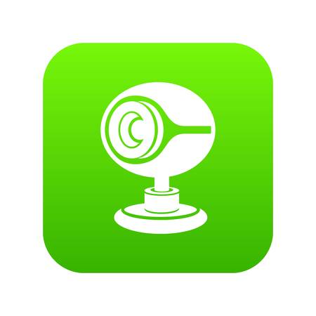 Web camera icon green vector isolated on white backgroundのイラスト素材