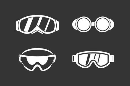 Protect glasses icon set vector white isolated on gray backgroundのイラスト素材