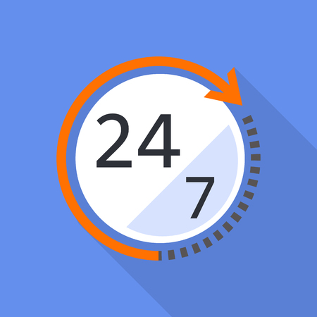 Modern clock icon. Flat illustration of modern clock vector icon for webのイラスト素材