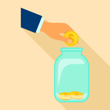 Money store icon. Flat illustration of money store vector icon for webのイラスト素材