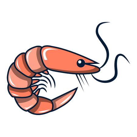 Shrimp icon. Cartoon illustration of shrimp vector icon for webのイラスト素材