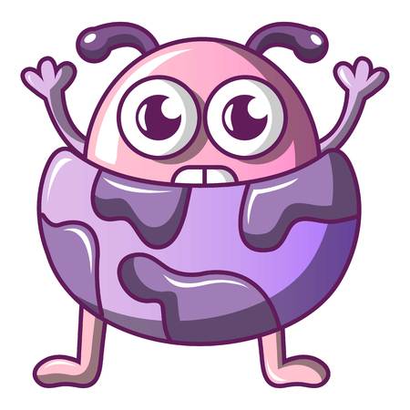 Strange monster icon. Cartoon illustration of strange monster vector icon for webのイラスト素材