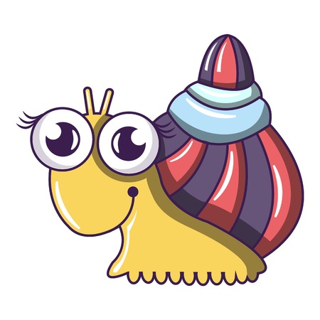 Snail icon. Cartoon illustration of snail vector icon for webのイラスト素材