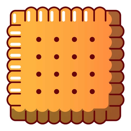 Tasty biscuit icon cartoon illustration.のイラスト素材