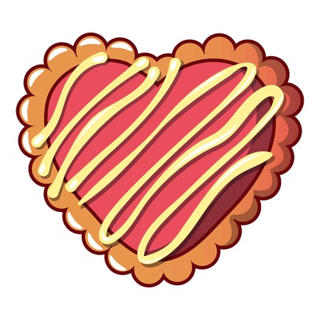 Striped biscuit icon. Cartoon illustration of Striped biscuit vector icon for webのイラスト素材