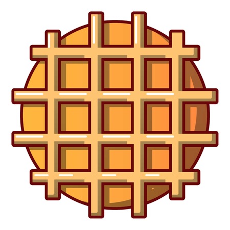 Striped cookie icon. Cartoon illustration of striped cookie vector icon for webのイラスト素材