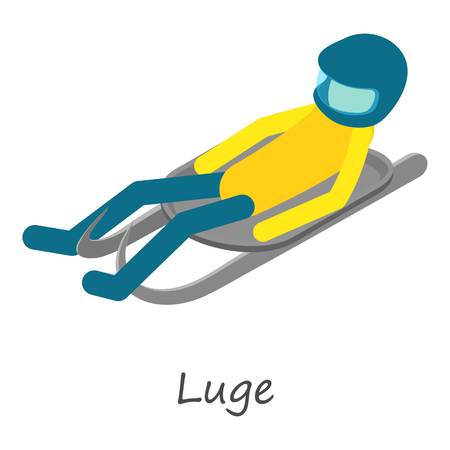 Luge sport icon.のイラスト素材