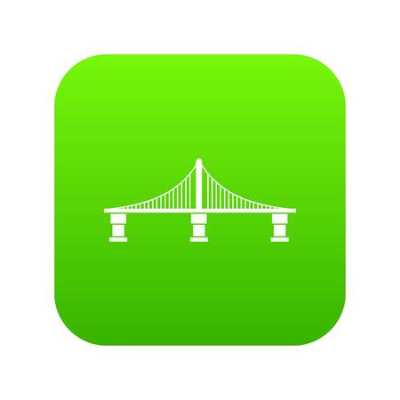 Bridge icon digital green for any design isolated on white vector illustrationのイラスト素材