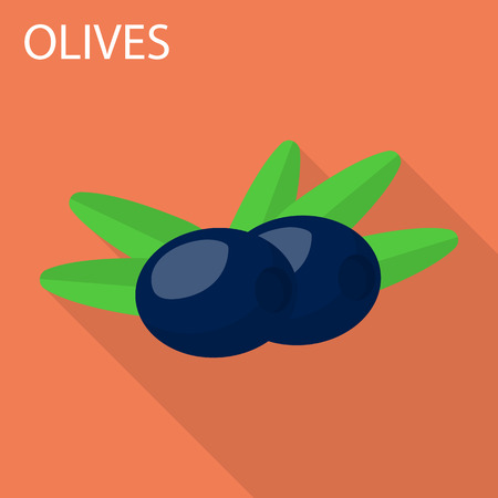 Olives icon. Flat illustration of olives vector icon for web designのイラスト素材