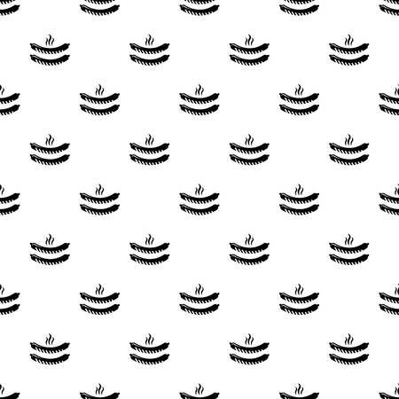 Grilled sausages pattern vector seamless repeating for any web designのイラスト素材