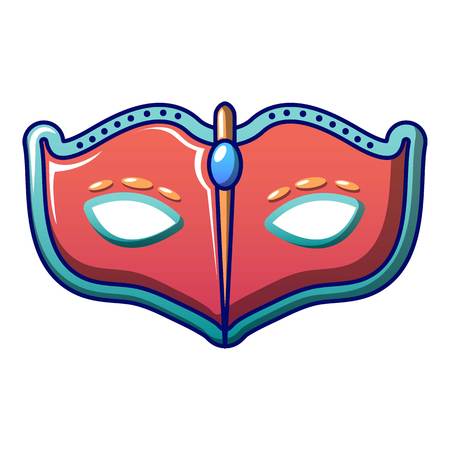 Man carnival mask icon. Cartoon of man carnival mask vector icon for web design isolated on white background.のイラスト素材