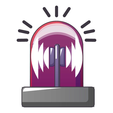 Red flash siren icon. Cartoon of red flash siren vector icon for web design isolated on white background.のイラスト素材