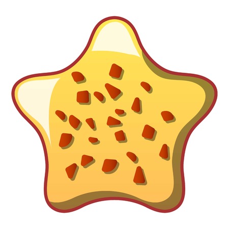 Star biscuit icon. Cartoon of star biscuit vector icon for web design isolated on white backgroundのイラスト素材