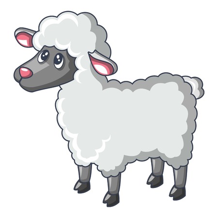 Young sheep icon, cartoon styleのイラスト素材