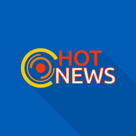 New hot news  , flat styleのイラスト素材