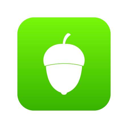 Acorn icon digital green for any design isolated on white vector illustrationのイラスト素材
